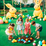 Duckura Kids Gardening Tools Set - 7pcs Garden Tool for Kids with Shovel, Rake, Hoe, Leaf Rake, Outdoor Summer Yard Lawn Digging Weed Toys, Christmas Birthday Gifts for Boys Girls Age 3 4 5 Years Old