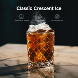EUHOMY Commercial Ice Maker Machine,Moon-Shaped Ice,100lbs/24H Stainless Steel Under Counter Ice Machine with 33lbs Storage Bin, Freestanding Crescent Ice Maker for Home/Bar/Cafe/Restaurant