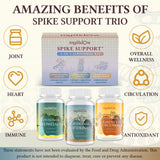 Spike Support Trio | Liposomal Nattokinase 8000 FU 500mg, Bromelain 1150 mg & Fermented Curcumin 1800 mg | High Potency, Enhanced Absorption Formula | for Immune, Heart & Circulation | 60 Day Supply