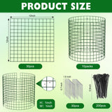 Unves 10 Set Plant Protectors from Animals, 12" x 12" Wire Plant Cages