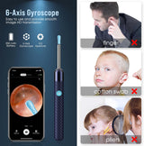 Ear Wax Removal - Earwax Remover Tool with 8 Pcs Ear Set - Ear Canal Cleaner with 1080P Camera - FSA HSA Eligible - Ear Cleaning Kit with 6 Ear Spoon - Ear Camera for iOS & Android (Midnight Blue)