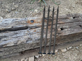 16" Galvanized Rebar Stakes 6 Pack,1/2" Diameter Heavy Duty Ground Anchors