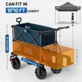 TIMBER RIDGE Push & Pull Double Decker Wagon, 400L Capacity & 450lb Load