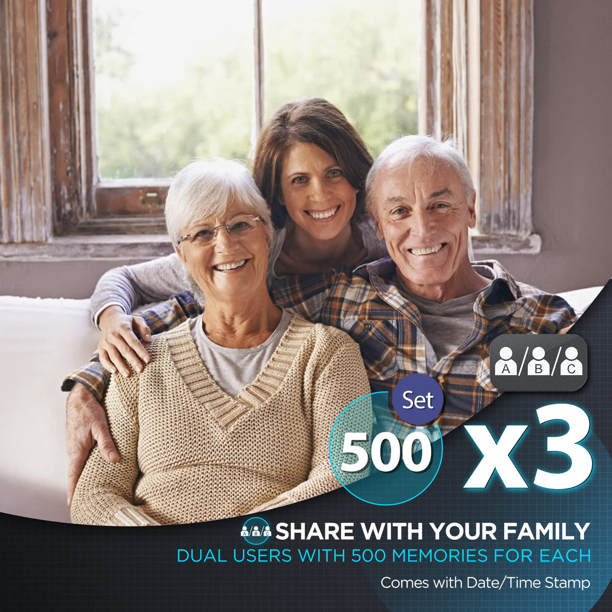 Blood Pressure Machine Upper Arm, 3 Size Cuffs, S, M/L and XL, Small 7"-9", Medium/Large 9"-17" and Extra Large Cuff 13"-21", Accurate Automatic Digital BP Monitor, Large Backlit LCD, 3-User 1500 MEM