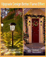 BHCORNER [Upgraded] LED Flame Effect Light Bulbs - Halloween Decorations Outdoor Light Bulb,E27 Base Christmas Flickering Light Bulbs Outdoor,Halloween Decorations Night fire Light Bulb (4 Pack)