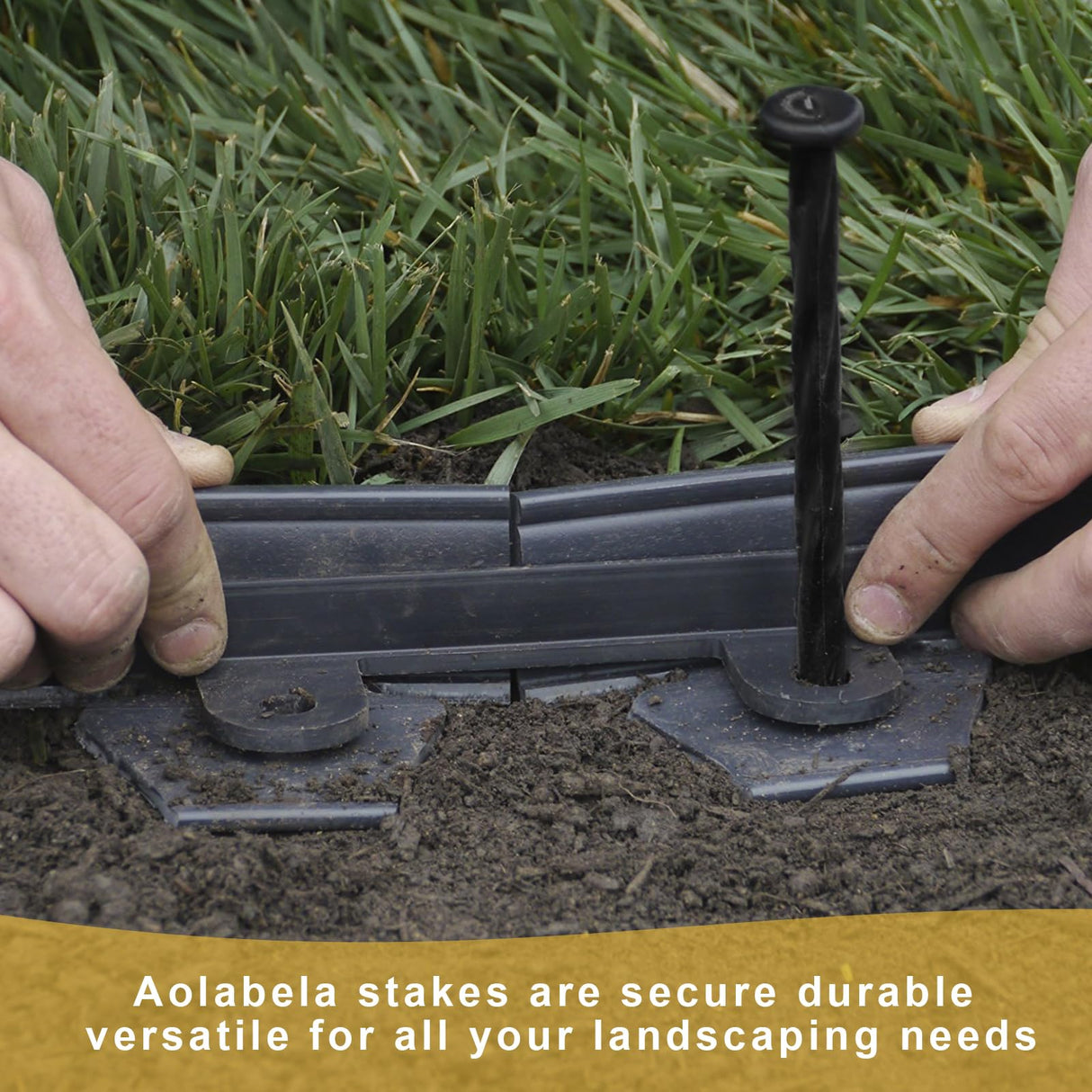 Aolabela 80 Pack 8 Inch Plastic Landscape Edging Anchoring Stakes Garden Lawn Yard Spikes Landscaping Stakes for Paver Edging, Weed Barrier, Tent, Artificial Turf