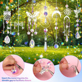 860 PCS DIY Suncatcher Kit Sun Catchers Making Supplies Arts and Crafts for Adults Hanging Prism Suncatcher Kits for Adults with Crystals Sun Catchers Indoor Window Garden Christmas Decor Wedding Home
