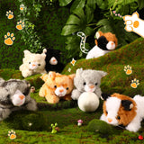 Sumind 8 Pcs Cat Stuffed Animals Bulk Plush Pets 5 Inch Cute Assorted Plush Cats Horse for Birthday Halloween Christmas Party Favors Favors(Lying Cat)