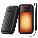 Hand Warmers, 2 Pack 6000mAh Rechargeable Hand Warmer, Pocket Heating Electric Hot Hands Handwarmers, Camping Hunting Gear, Gifts for Women, Men, Christmas, Golf, Portable Outdoor Heater (Black)
