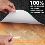 HomeMall Hardwood and Tile Floor Office Chair Mat, 48" x 36" Computer Gaming Rolling Chair Mat, Non-Slip Low-Pile Floor Protector, Under Desk Mat for Rolling Chair, Black Lip