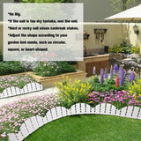 White Garden Edging Border,Garden Lawn Border with Anchoring Spikes,Lawn Edging Border for Lawn,Flower Garden Outdoor Patio Pathway,No Dig Flexible Lawn Edging (30)