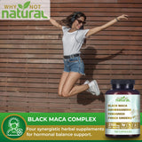Why Not Natural 4-in-1 Organic Black Maca Root, Ashwagandha, Fenugreek, Panax Ginseng Capsules, Supplement for Men and Women