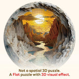1000 Pieces Jigsaw Puzzle for Adults–3D Sunset Canyon, 26.6 x 26.6in Impossible Difficult Hard Challenging Jigsaw Puzzles, Perfect Christmas Birthday Party Home Decor Gift