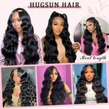 13X6 Body Wave Lace Front Wigs Human Hair 12A 250% Density 30 Inch Lace Frontal Wigs Human Hair Glueless HD Lace Front Wigs Human Hair pre Plucked with Baby Hair Natural Color