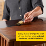 Minwax PolyShades Wood Stain + Polyurethane Finish – ½ Pint, Tudor, Satin