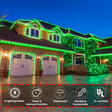 100ft LED Rope Lights Outdoor, 720 LED Connectable and Flexible Tube Lights with 8 Modes, Waterproof LED Rope Lighting for Garden, Patio, Pool, Bedroom, Party, Indoor Outdoor Christmas Decor (Green)