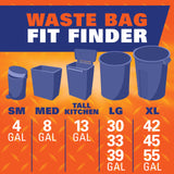 Hefty Ultra Strong 30 Gal Large Trash Bags, Black, Fabuloso Lavender, 50ct