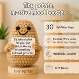 Funny Friendship Gift - Tiny Potato Crochet With 30 Sassy Messages for Women Friends Bestie Coworker Sister - Best Friend Birthday Gifts for Women, Emotional Support Encouragement Present Idea for Her