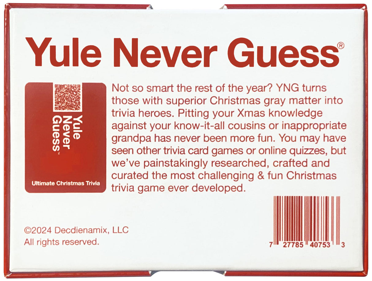Yule Never Guess Christmas Trivia Game - Christmas Games for Family Party - Christmas Games - Christmas Family Games