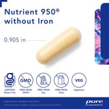 Pure Encapsulations Nutrient 950 Without Iron | Supplement to Support Cardiovascular, Immune, and Cellular Health, Bones, Hormone Metabolism, and Carbohydrate Utilization* | 180 Capsules