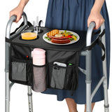 HOOMTREE Walker Tray for Folding Walker, Trays for Walkers for Seniors Detachable with Cup Holder,Walker Trays for Rolling Folding Walker,Walker Accessories for Elderly