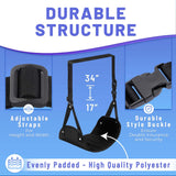 BASIC CONCEPTS Airplane Adjustable Foot Hammock (2 Pack), Perfect or Office Footrest to Relax Your Feet (Memory Foam) - for Travel Accessories, Desk Hammock, Comfy Hanger