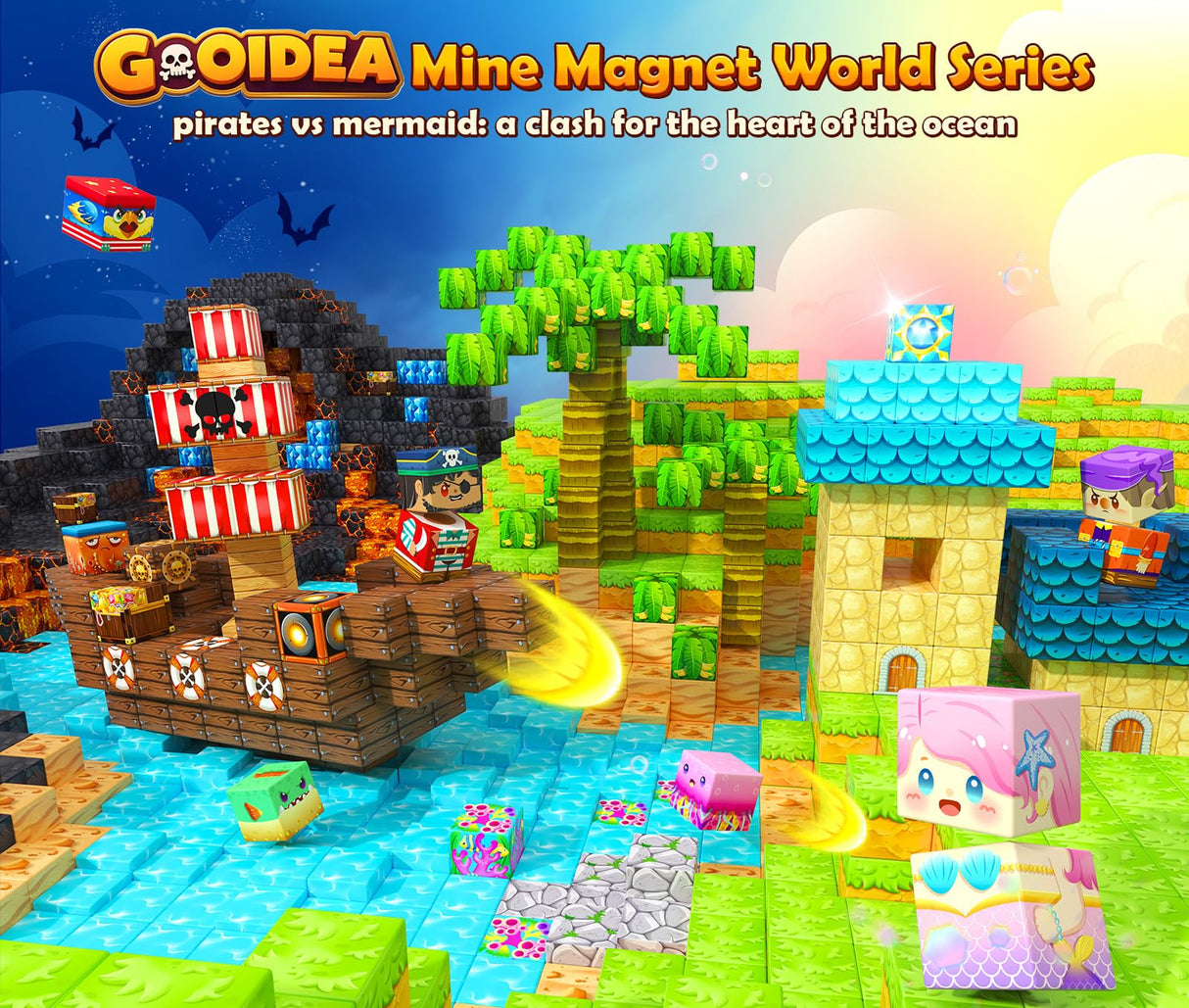 Magnetic Blocks - 150PCS Magnetic Building Blocks Magnet Toys for Kids Age 3-5 4-8 5-7 8-12, Mine Magnet World Craft Construction, Stacking Sensory Toy Christmas Birthday Gifts for Boys Girls