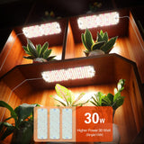 3Panel Grow Lights for Indoor Plants, Seed Starting, Veg, Pot Plants, Bonsai with Timer 4/8/12/16/20H, Ultra-Thin Under Cabinet & Shelf Full Spectrum LED Plant Growing Lamps, Multi-Panels Free Connect