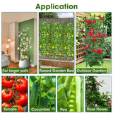 MQHUAYU 6 Pack Tomato Cage,Tomato Cage for Raised Garden Bed, 48'' Tall Tomato TrellisTriangle or Square Cages for Garden,Pots, Plant Cages & Supports（Green, Extra Bold ）