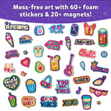 Skillmatics Foil Fun - Girl Power, 20+ DIY Foil Art Magnets, Mess-Free Craft Kit, 60+ Foam Stickers, Creative Activity for Girls, Kids, Tweens, Teens (Ages 7-13), Christmas Gifts, Travel, Party Favor