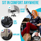 FORTEM Office Chair Cushion and Back Support for Office Chair, Lumbar Support Pillow, Memory Foam, Non Slip Sitting and Back Rest for Gaming, Car Seat Cushion, Chair Pad