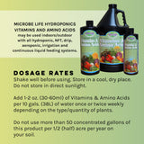 Microbe Life Hydroponics Premium Vitamins & Amino Acids Essential for Maximum Plant Growth and Root Uptake, Use with Any Feeding Systems Including Hydroponics or Soil, 32 Ounces