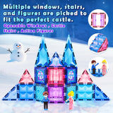 Diamond Magnetic Building Blocks for Kids - Princess Castle Magnetic Tiles Toys for 3-8 Year Old Girls & Boys - 3 4 5 6 Year Old Girl Birthday Xmas Gifts - STEM Educational Toys for Creative Play