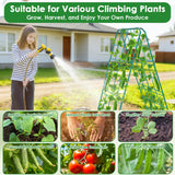 Heavy Duty Metal 50"x17" Cucumber Trellis for Raised Bed, A Frame Garden Trellis for Climbing Plants Outdoor, Plant Trellis Support for Tomato Bean Pea Grape Adjustable Vegetable Garden Trellis