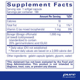 Pure Encapsulations Borage Oil | Hypoallergenic Dietary Supplement | 180 Softgel Capsules