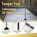 Heavy Duty Steel Tamper Tool with 62 Inch Adjustable Handle Hand Tamper for Efficient Soil Compaction Tamping Asphalt Gravel Sand Stone Dirt Heavy Duty Ground Tamper for Leveling Smoothing Surfaces