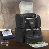 BAFASO Tattoo Backpack with 3 Inner Removable Pouches, Tattoo Case Holds Tattoo Stencil Printer and Tattoo Supplies (Bag Only), Black
