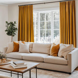 Topfinel Velvet Blackout Curtains Gold Brown Room Darkening Soundproof Insulated Curtains 84 Inch Long, Mordern Luxury Drapes for Living Room, Thick Back Tab Rod Pocket 2 Panels Christmas Winter Decor