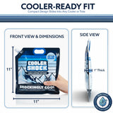Cooler Shock Reusable Ice Packs for Cooler - Long-Lasting Freezer Packs with Built-in Handle - All-Purpose Medium Size, Pack of 4