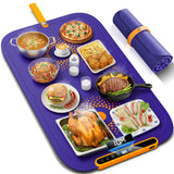Warming Mat for Food, Extra Large, Food Warming Mat for Countertop, Food Warmer Mat with AI 7 Temperature Settings, Child Lock, Raised Feet Protects Table, Fast 8s Heating,Parties,Buffets,Daily Use