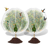 Garden Bird Netting for Insects, 2 Pack 5x3.28ft, Fruit Tree Netting with Zipper & Drawstring, Ultra Dense Mesh Plant Covers for Blueberry Tomato Cherry Peach Apple Trees Pest Barrier (5x3.28FT)