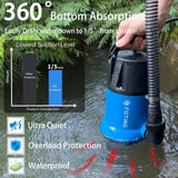 FOTING Sump Pump 1HP Clean/Dirty Submersible Water Pump,4600GPH Utility Pump Thermoplastic Electric Portable Transfer Water Pump for Swimming Pool Pond Basement with 10ft Power Cord,Auto