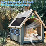 HASDSAGY Solar Powered Fan, 15W Solar Chicken Coop Fan,Waterproof Ventilation Exhaust Fan for Outdoor Shed Chicken Coops Greenhouse Doghouses Pet House for Intake or Exhaust Air Cooling