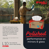 WypAll GeneralClean L10 Cloths Light Cleaning Wipes (05320), Pop-Up Box, Bulk Paper Wipers, White (18 Packs of 125 Sheets, 2,250 Sheet Total)