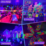 Akpgf 4 Pack 50W Black Lights for Glow Party,Halloween Blacklight