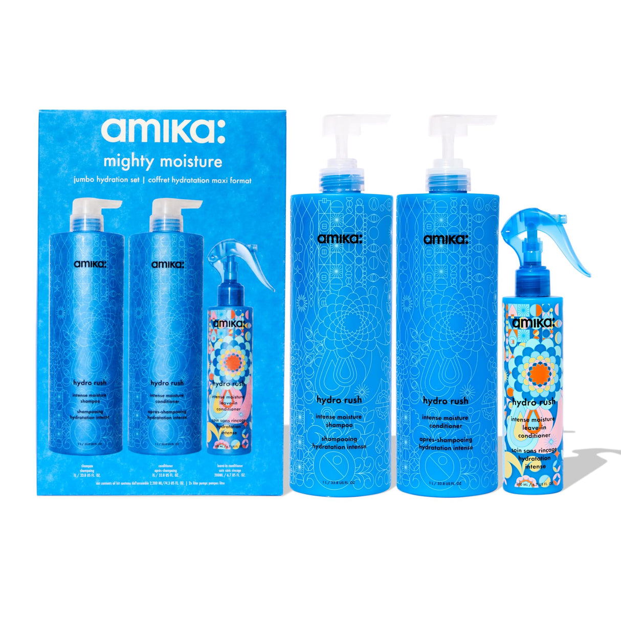 amika Mighty Moisture Jumbo Hydration Set
