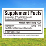 2 Pack Innate Vitality Magnesium Glycinate 500mg | 70mg Elemental Magnesium Supplement- High Absorption, Non Buffered, Non-GMO & No Gluten - Nerve, Muscle, Bone Health - 120 Vegan Capsules Magnesio