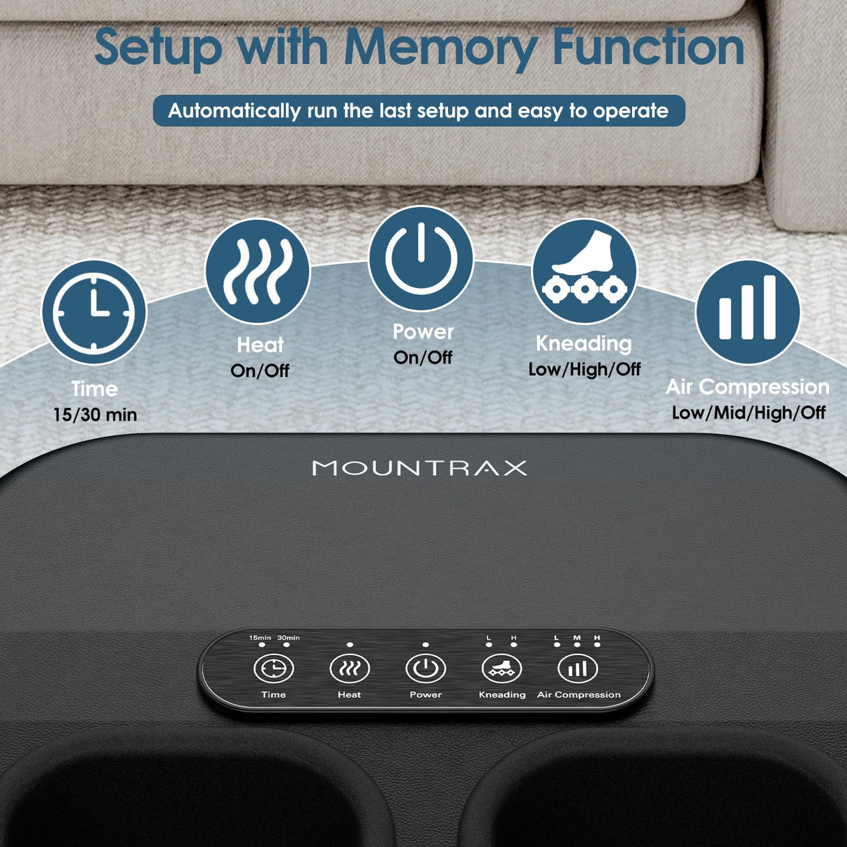 MOUNTRAX Shiatsu Foot Massager with Heat, DIY Gift Ideas for Mom Dad Women Men, Deep Kneading Foot Massager for Plantar Fasciitis, Improve Circulation and Pain Relief