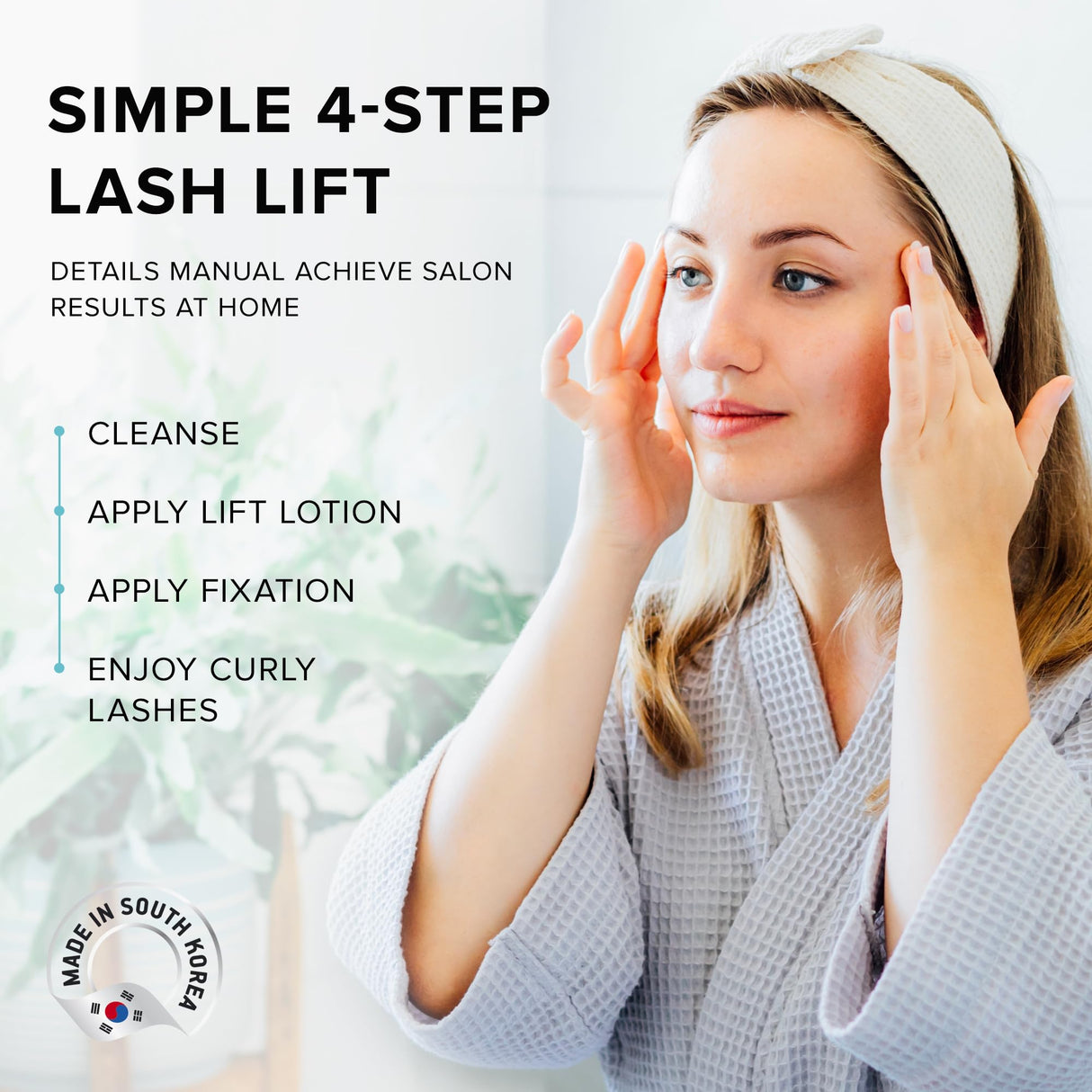 AYASAL Korean Lash Lift Kit: Thio-Free Formula Lash Lifting for Safe & Long-Lasting Natural Curl - Self Eyelash Perm Kit for Salon-Quality Results At Home, 5-6 Applications