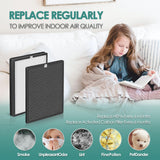 3-Set Alexapure Breeze Filter Replacement AP-B103 and AP-B104 Compatible with Alexapure Breeze Air Purifier AP-B102 and 3049 with 1x H13 True HEPA Filter AP-B103 and 1x Activated Carbon Filter AP-B104
